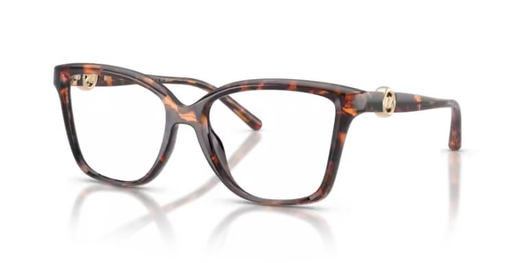 Dámské brýle Vogue s želvovinovým vzorem a zlatým detailem na stranici.