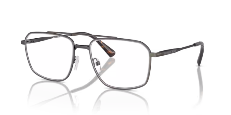 Pánské dioptrické brýle Vogue s kovovým rámem v pilotním stylu a dvojitým nosníkem.